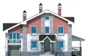 Коттедж с просторной задней террасой 246 кв.м.