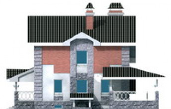 Коттедж с просторной задней террасой 246 кв.м.