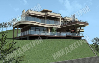 Дом с рабочей кровлей 320 кв.м.