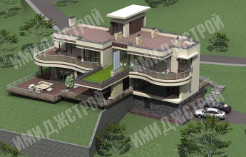 Дом с рабочей кровлей 320 кв.м.