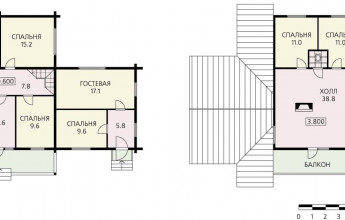 Бревенчатый старый коттедж