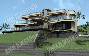 Дом с рабочей кровлей 320 кв.м.