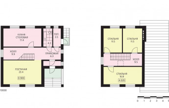 Прекрасный дом с малой площадью для большой семьи