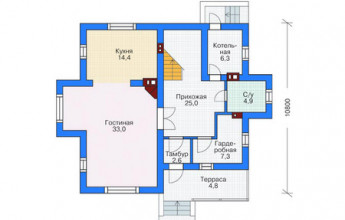 Коттедж со сложной кровлей 198 кв.м.
