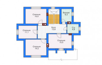 Коттедж со сложной кровлей 198 кв.м.