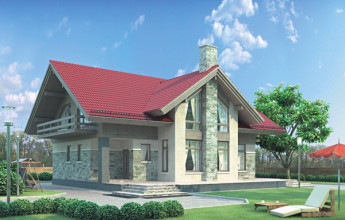 Дом из стекла и камня Загородный коттедж: камень и стекло