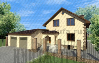 проект коттеджа с гаражом