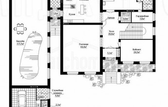 Строение в европейском стиле на 671 квадратов