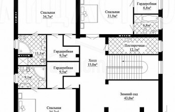 Строение в европейском стиле на 671 квадратов