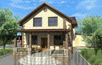 проект коттеджа с гаражом