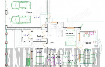 проект коттеджа с гаражом
