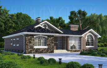 Красивый одноэтажный дом на 282 квадрата