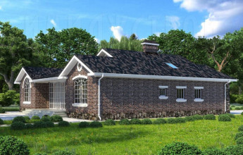 Красивый одноэтажный дом на 282 квадрата