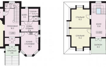 Коттедж из газобетона в стиле ампир