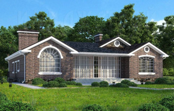 Красивый одноэтажный дом на 282 квадрата