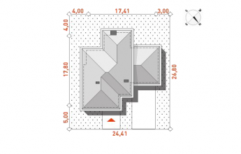 Двухэтажный дом в классическом стиле