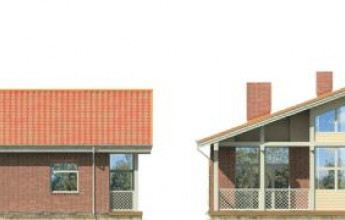 Каркасный дом с террасами