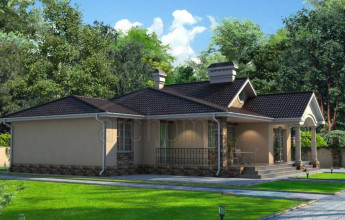 Типовой проект одноэтажного дома на 142 квадрата