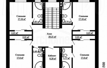Коттедж с двумя полноценными этажами 285 квадрата