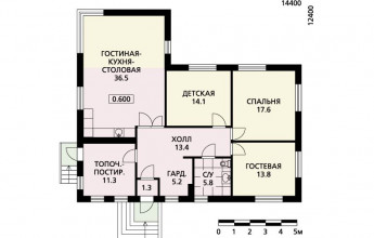 Дом для углового участка