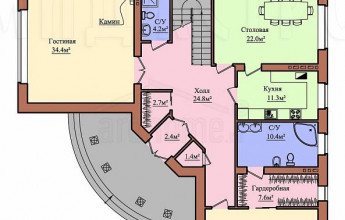 Особняк с двумя "крыльми" на 293 квадрата