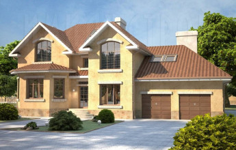 Дом с двумя гаражами на 285 квадратных метра