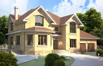 Дом с двумя гаражами на 285 квадратных метра