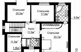 Двухэтажный коттедж с двумя гаражами  254 квадратов