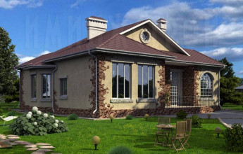 Одноэтажный дом с двумя гаражами на 263 квадрата