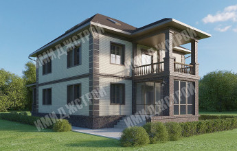 Дом с эксплуатируемым чердаком 268 кв.м.