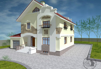 Особняк из пенобетона в стиле модерн