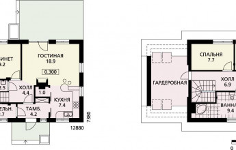 Дюймовочка с гаражом и жилой мансардой