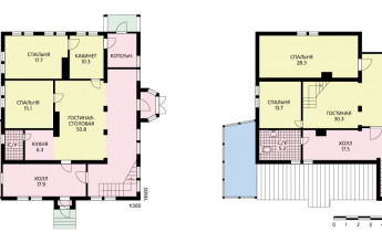 Блочный коттедж с мансардой