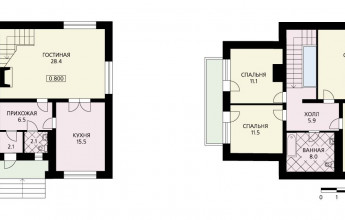 Небольшой коттедж из газобетона