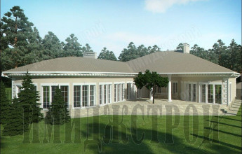 Одноэтажный дом с бассейном 258 кв.м.