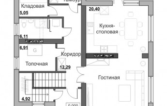 Дом на два этажа с небольшим балконом 172 кв.м.
