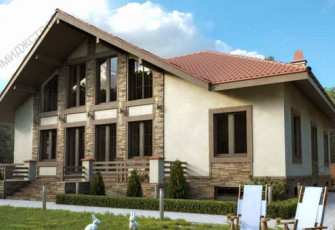 Роскошный особняк с навесом на 526 м2 Огромный трёхэтажный дом на 526 м2