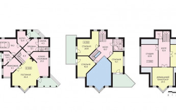 Современный трехэтажный коттедж