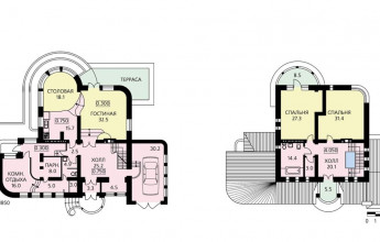 Трехуровневый коттедж из газобетона