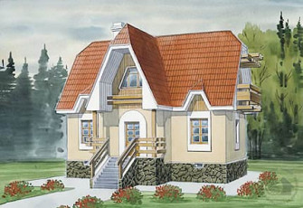 Трехуровневый коттедж