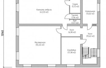 Коттедж с навесом 526 кв.м.