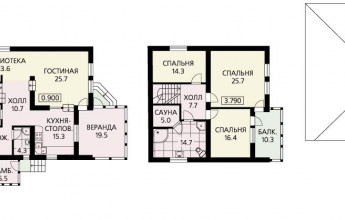 Дом с низкой кровлей