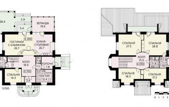 Коттедж с двумя этажами