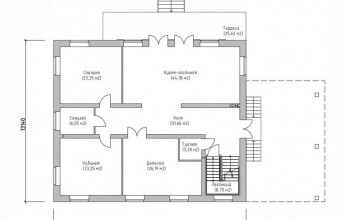 Коттедж с навесом 526 кв.м.