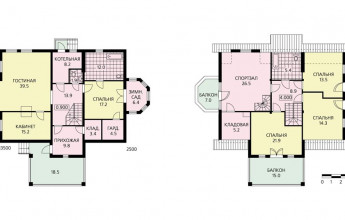 Коттедж с двумя большими верандами