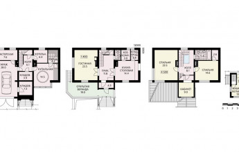 Коттедж из четырех этажей бруса