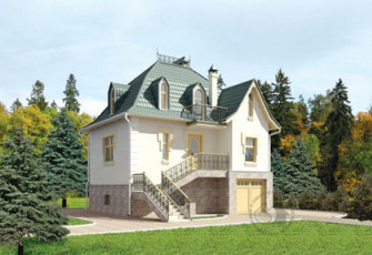 Уютный коттедж из камня с гаражом