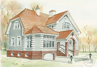 Проект трехуровневого коттеджа