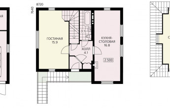 Уютный коттедж из камня с гаражом