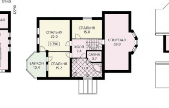 Проект дома с высокой кровлей